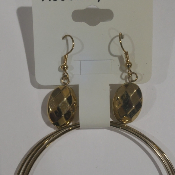 Gold tone Layered, Cross Charm Bangle Bracelets with Earrings - Women's Jewelry - Picture 4 of 6